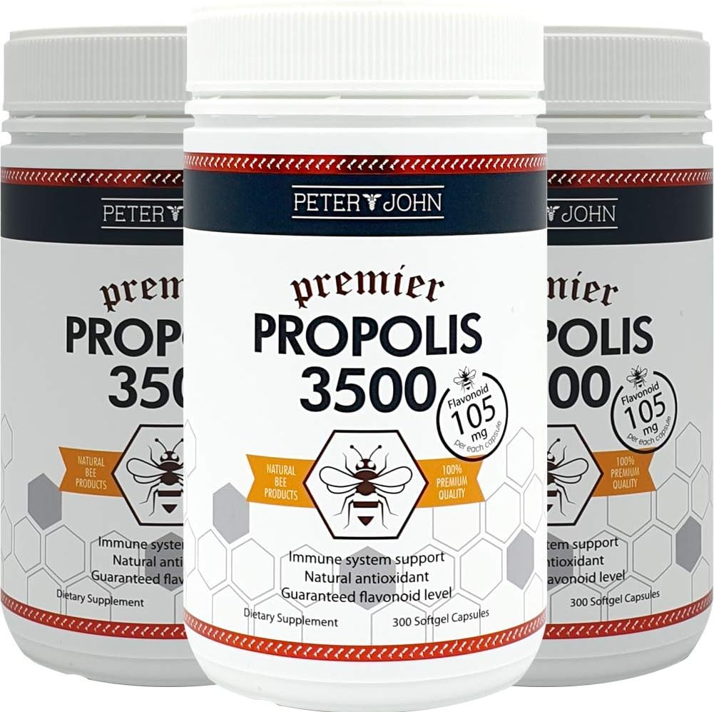 Helsefarm Peter John Propolis 3500 (Flavonoid 105mg) 300 Softgel kapsler (3)