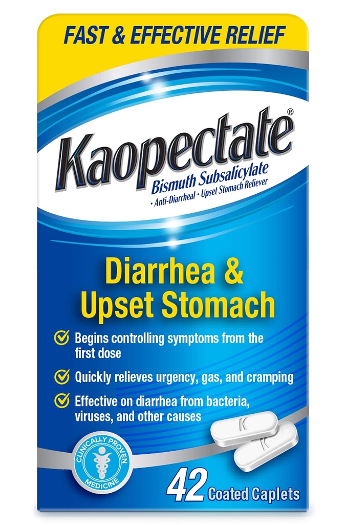 Kaopectate Multi-Symptom Anti-Diarrheal & Upset Mage Avhengig, 42 Caplets