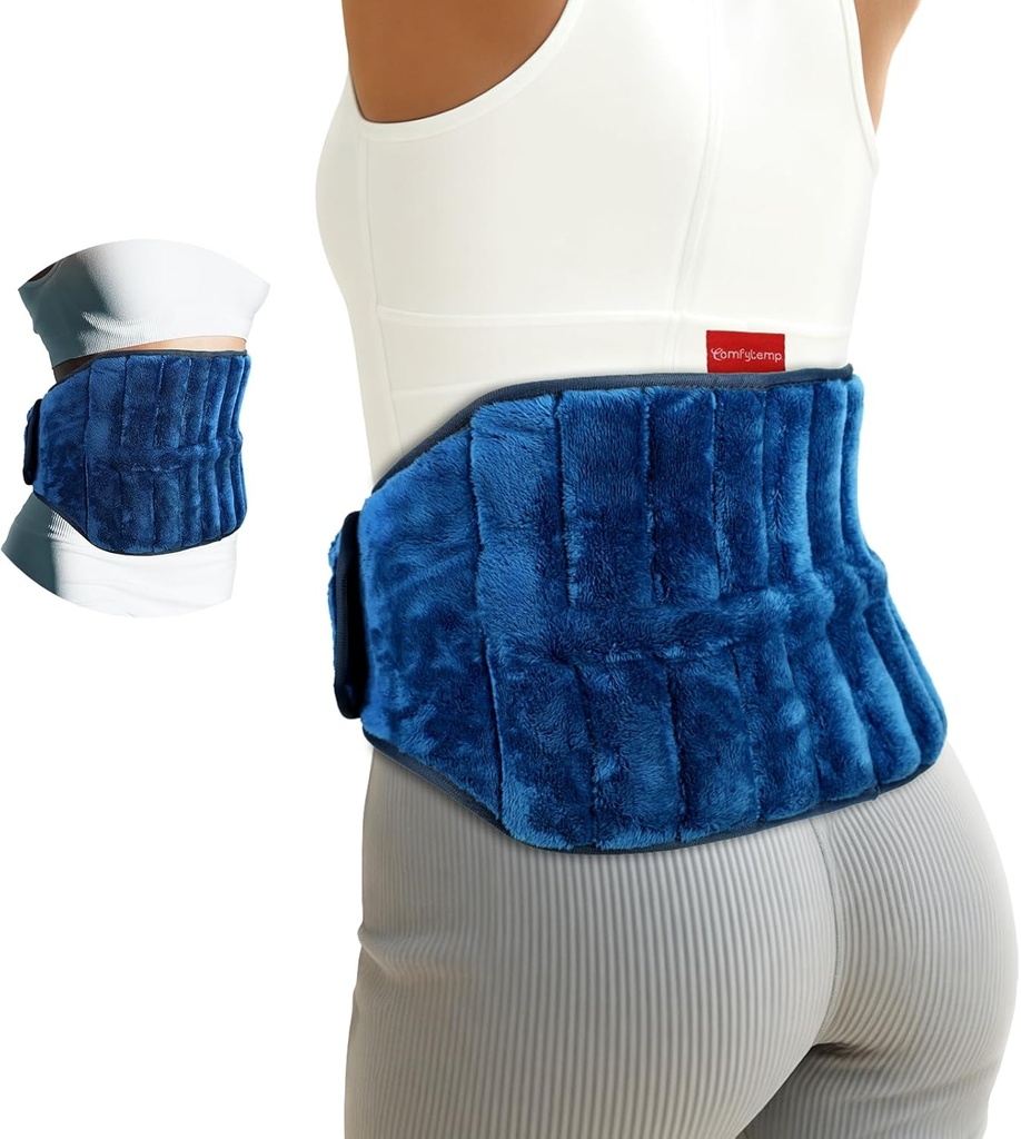 Komfytemp mikrobølgeovn varmepad for rygg smertelindring, perioder krummer, 2.5LB Brukbare Microwavable varmepader, Moist varmeterapi for Sciatica, Waist Coccyx, Warm Compress Recovery Få godt gave
