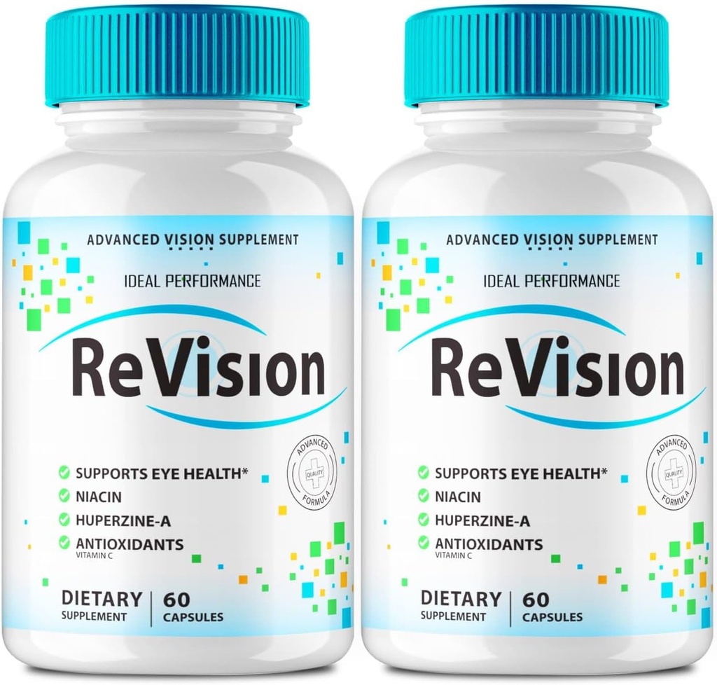 IDEAL PERFORMANCE (2 pakke) Revisjon Øyetilskudd piller Advanced Vision 2.0 Eye Care Complex Vitamin Kapsler Pro (120 kapsler)
