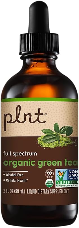 PLnt organisk flytende grønn te a full Spectrum en støtte Cellular Health - alkoholfri (2 fl. oz.)
