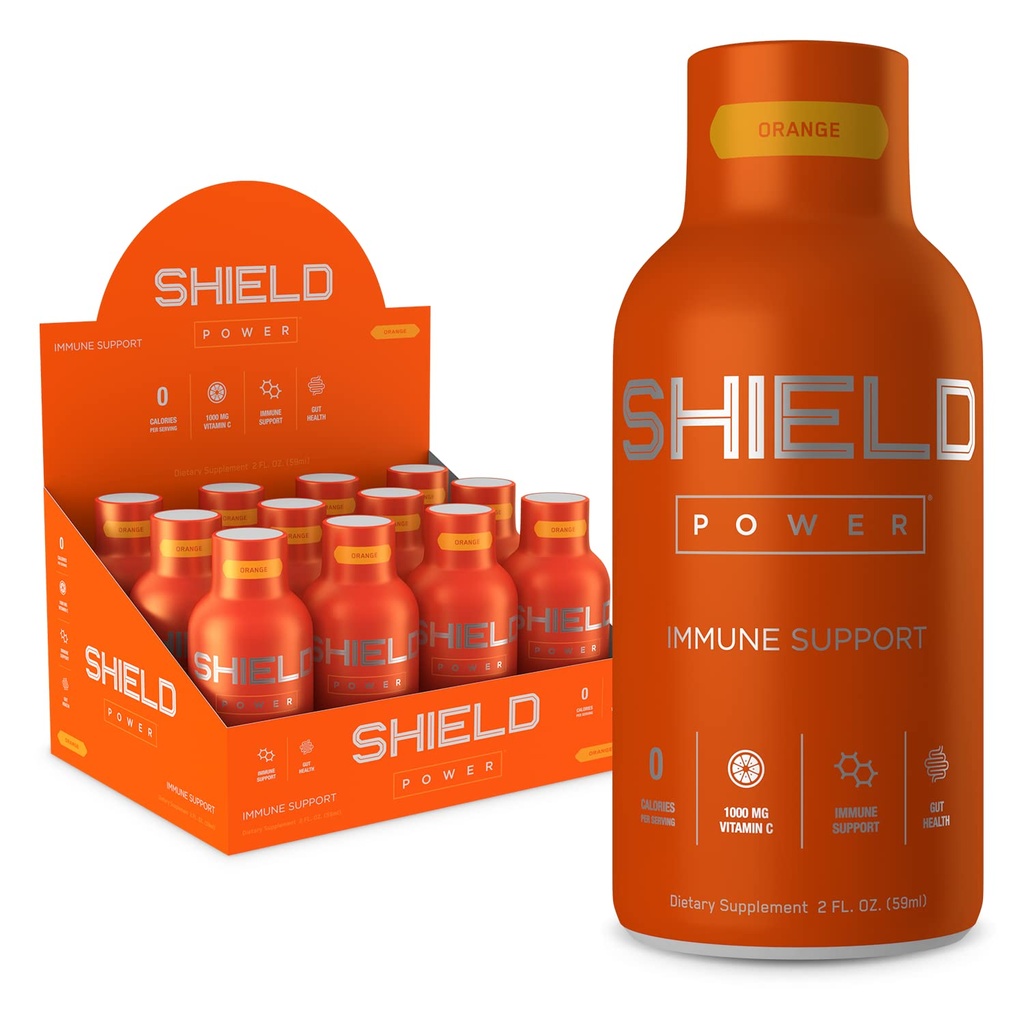 Besser Helse, Skjold 2oz, Immune Support Shot - 12 greve, Orange