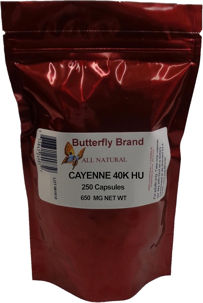 Cayenne 40K HU Kapsler 650mg Veske på 250