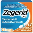 Zegerid OTC 24-timers Heartburn Relief, den eneste protonpumpe inhibitor med Omeprazol 20 mg + natriumbikarbonat, behandler ofte Heartburn, 14ct kapsler