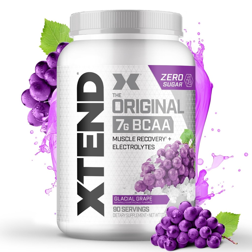 Xtend Original BCAA pulver 7g BCAA og 2,5g L-Glutamine, sukker gratis post trening muskel gjenoppretting drikke med Aminosyrer for menn og kvinner, 90 serveringer