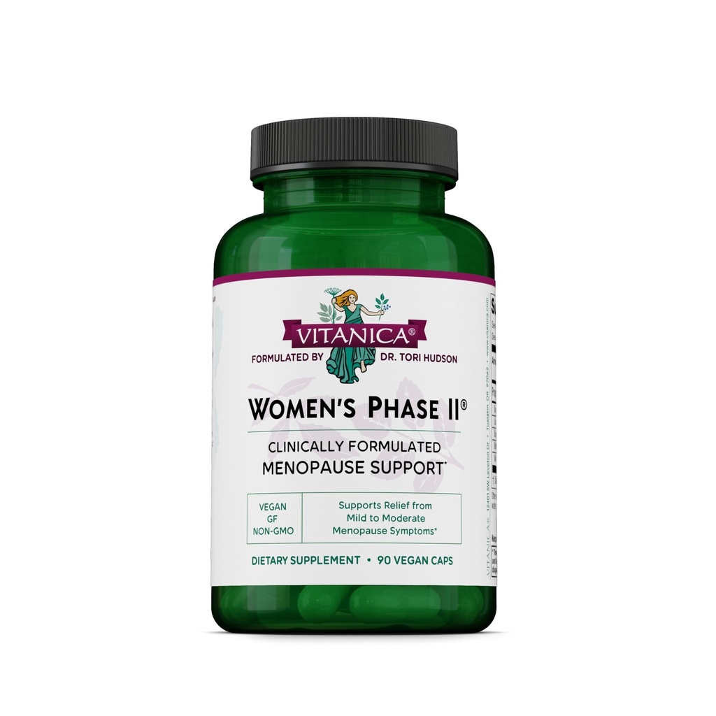 Vitanica Kvinners fase II, Menopause støtte, Vegan, 90 kapsler