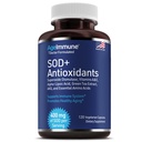 SOD Antioksidanter Kompleks Sunn Aging Supplement - 400mg Superoksid Dismutas - Alpha Lipoic Acid - Grønn Te Ekstrakt - L-arginin - Lysin - AKG - vitaminer A og E for immunstøtte-120 Kapsler