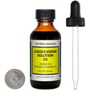 Lugols jod / 2% løsning / 2 Oz i en Amber Glassflaske / gratis dropper