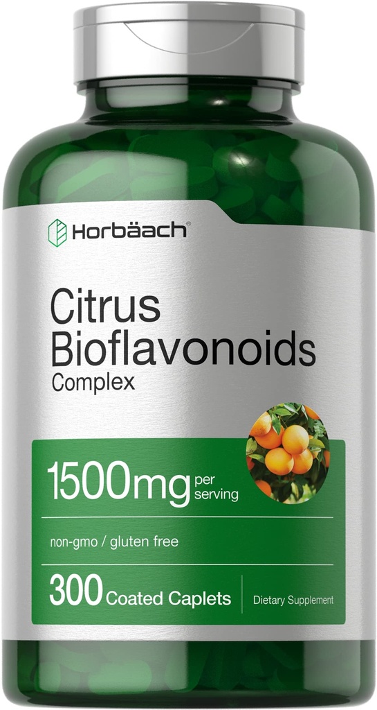 Horbäach Citrus Bioflavonoids Supplement  meget 300 Caplets Vegetarisk, ikke-GMO, og Glutenfri formel