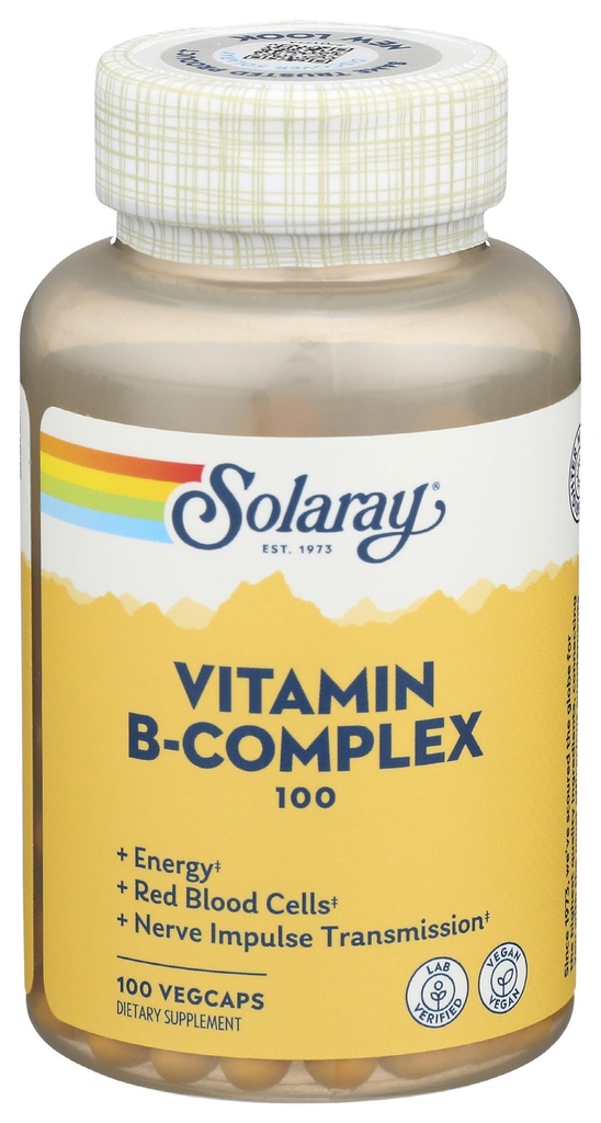 Solaray - B-Complex, 100 mg, 100 kapsler
