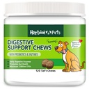 Herbion Kjæledyr Digestiv støtte Chews med probiotika og enzymer, 120 myk Chews, med daglige Digestive Enzymes, for forbedret Gut helse, minimum 2 milliarder CFUs, laget i USA for hunder 12 uker+, pakke 1