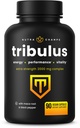 NutraChamps Tribulus terrestris for menn, 2000mg Supplement Booster for energi, Vitalitet, Stamina og ytelse, Ekstra styrke saponiner, 90 Vegan kapsler