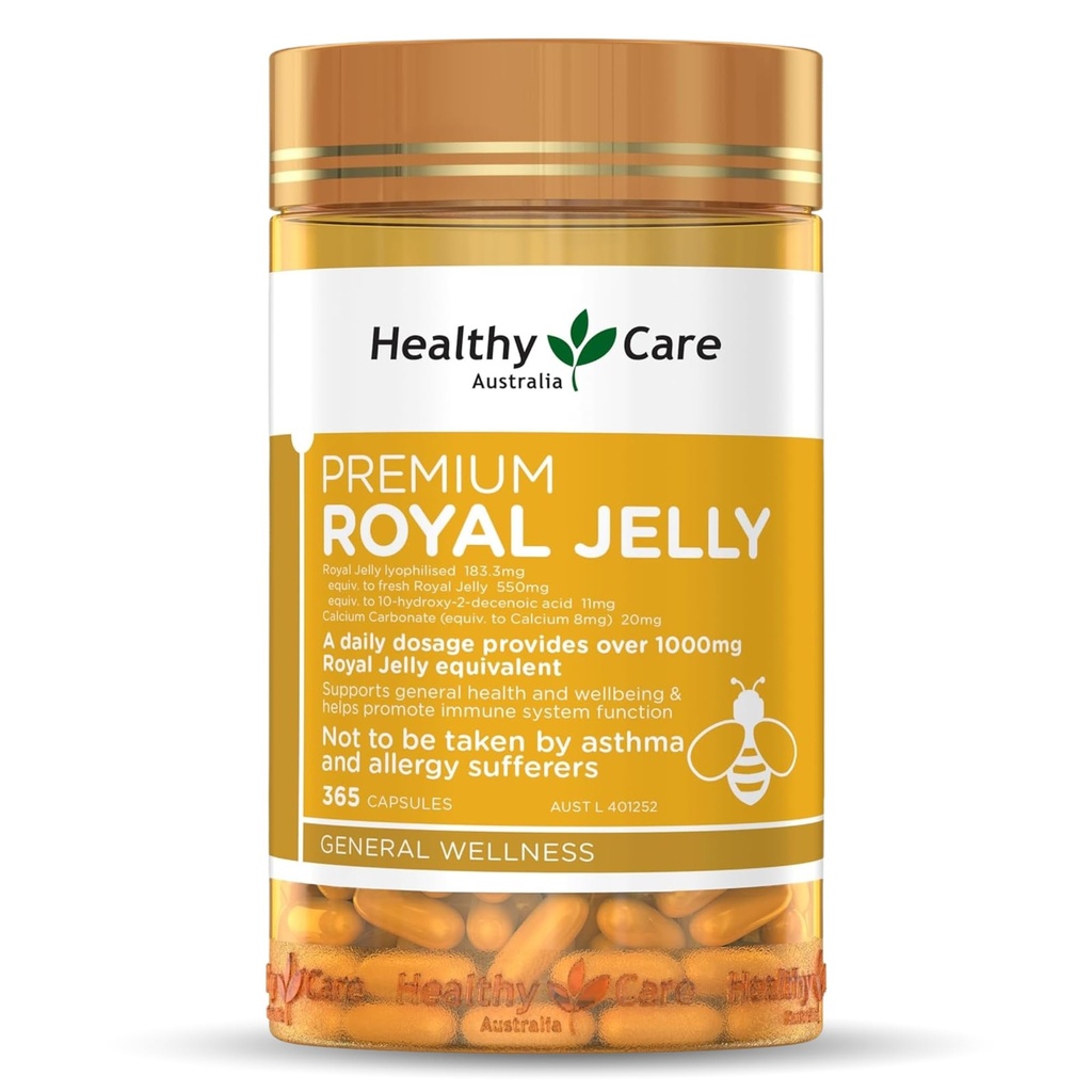 Sunn Care Royal Jelly 1000 365 kapsler Kosttilskudd laget i Australia