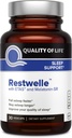 Livskvalitet - Restwelle - Premium Natural ETAS og Melatonin Supplement – Ikke Groggy Formula med ETAS og Melatonin SR – Ikke Habit Forming – 30 Kapsler