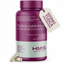 TUDCA Liver Plus+, Liver Support Supplement for Liver Cleanse med melk Thistle Seed Extract, Vitamin B12, Folat, Tudca Bile Salt Supplement (Tauroursodeoxykolsyre), 60 kapsler, 1 måneds forsyning