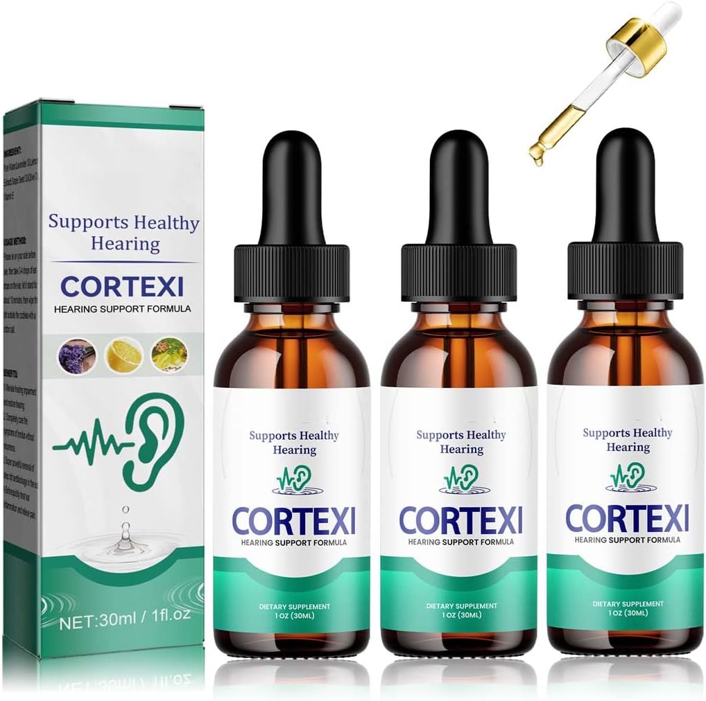 REYROB 3 Pack Cortexi Tinnitus behandling, [1x30ML] Cortexi Hørestøtte Dråper,Cortexi Avansert Formula Drops for ørehelse