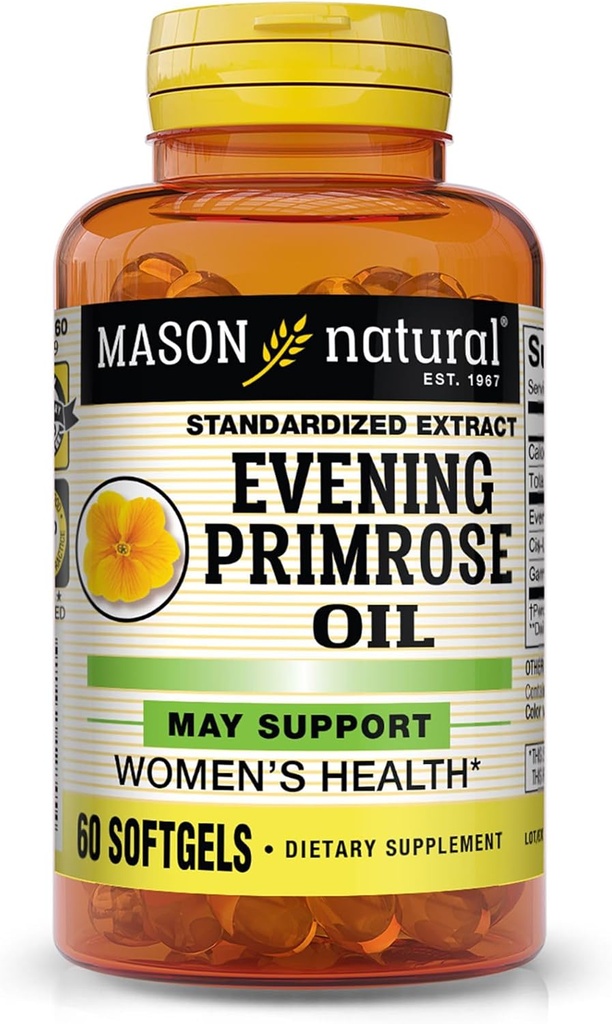 Mason Naturlig, Aften Primrose Olje Kvinne Helse Softgels - 60 Ea
