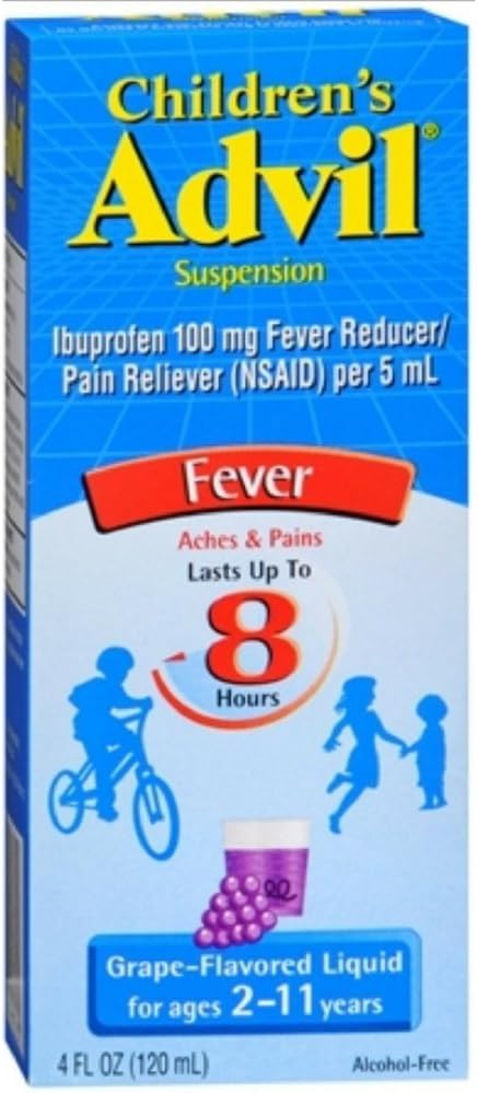Advil Children's Suspension, Grape 4 oz (pakke med 4)