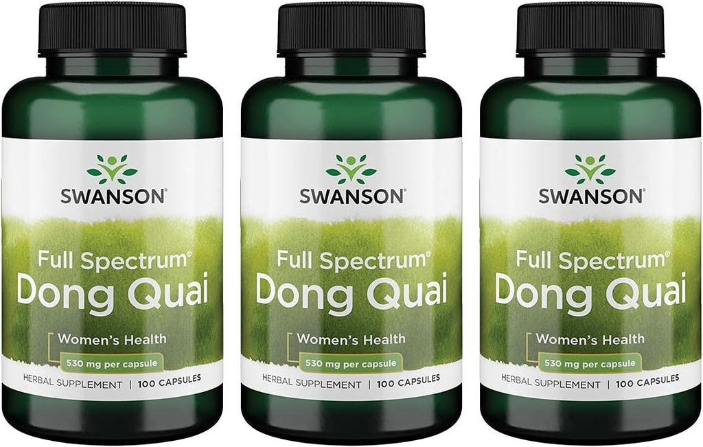 Swanson Dong Quai 530 Milligrams 100 kapsler 3 pakke
