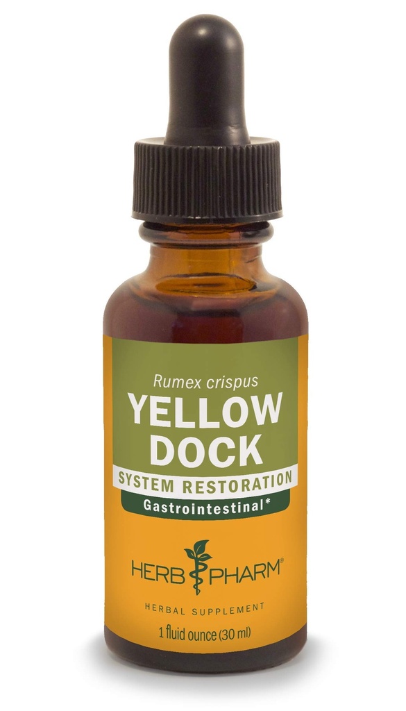 Herb Pharm Yellow Dock flytende pakke for Digestive System Support - 1 Ounce