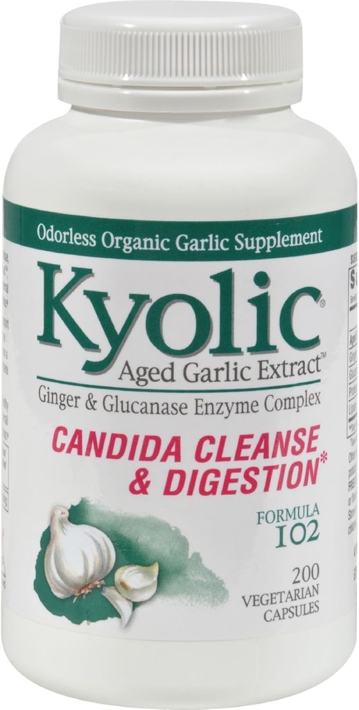 Kylisk #102 hvitløk W/Enzyme Veg 200 Cap