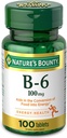 Natur?s Bounty vitamin B6, 100 mg, tabletter, 100 Ct..