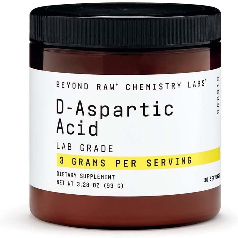 BEYOND RAW kjemi Labs D-Aspartic Acid pulver, muskelutvikling og gjenoppretting, 30 Serveringer