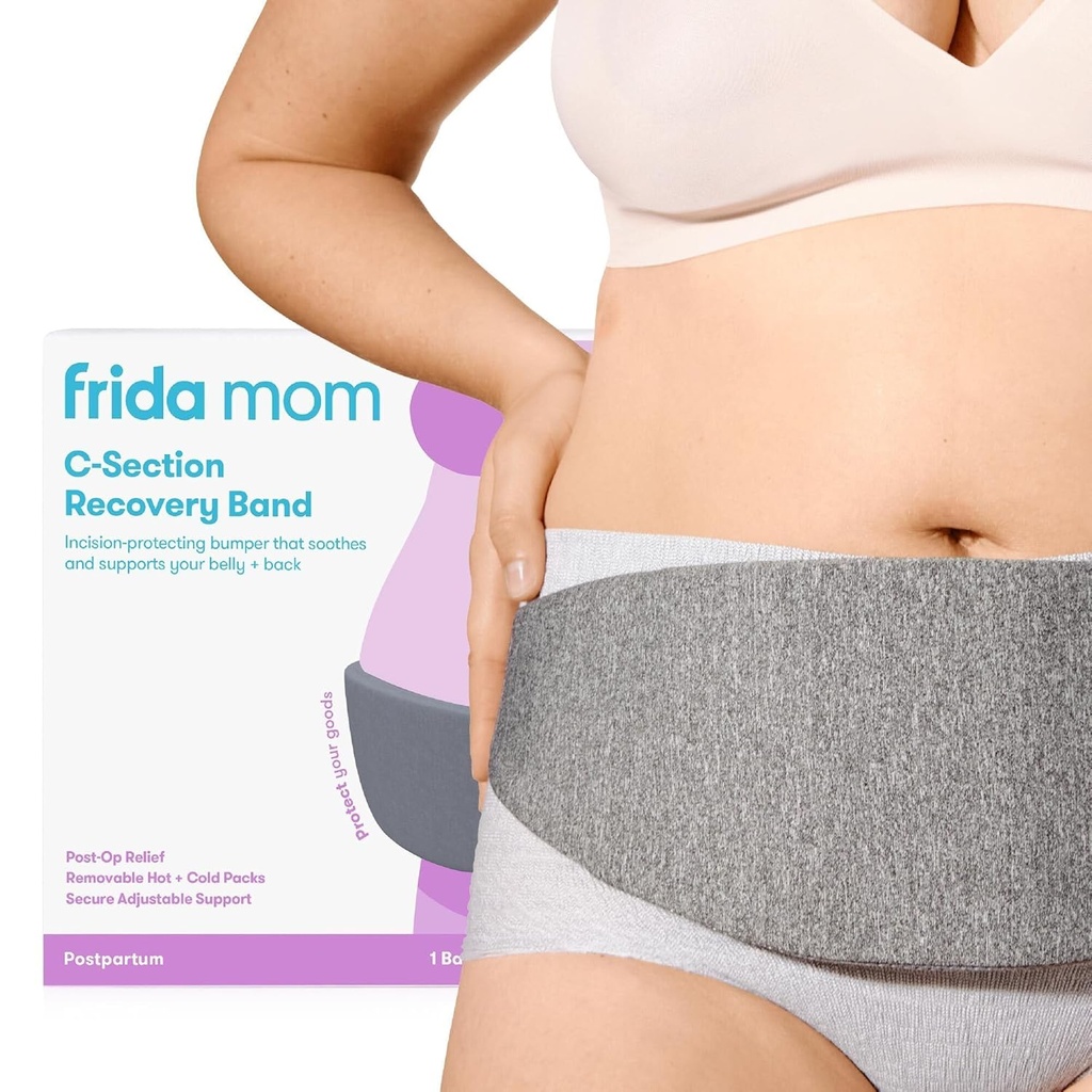 Frida mamma C-seksjon Hot og kald terapi Belly Binder, C-del gjenoppretting må ha Belly Band, snittbeskytter, for post-Op & Svelting, Postpartum Essentials, etter fødselsbrase, bukspyttbinder