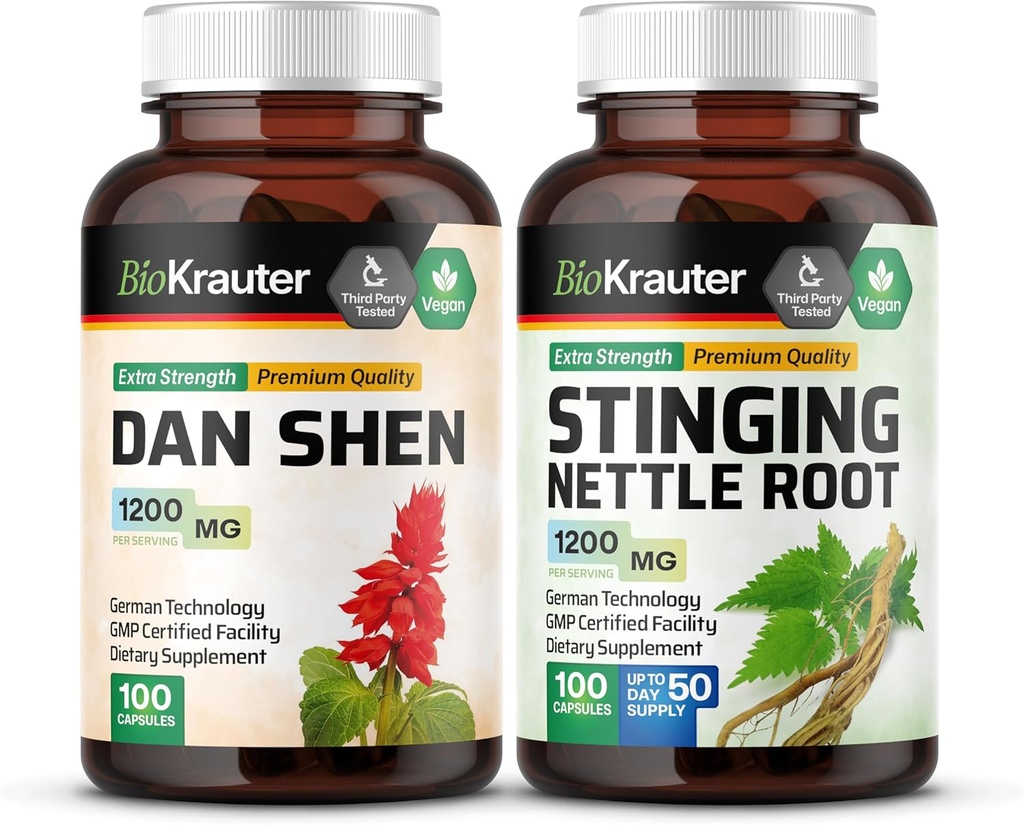 BIO KRAUTER Dan Shen 100 kapsler & Sting Nettle 100 kapsler