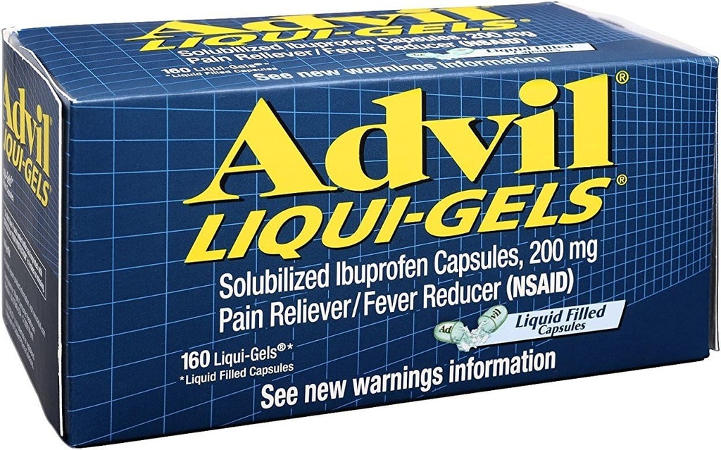 Advil Advil Advil Advanced Medicine For Smerte, 160 Liqui Gels 200 mg(Pack of 3)