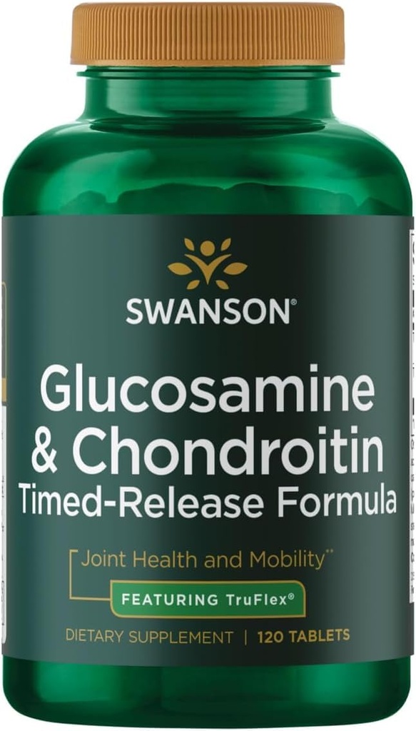Swanson Timed-Environment Glucosamine & Chondroitin Sulfate 750/600 Milligrams 120 Tabs