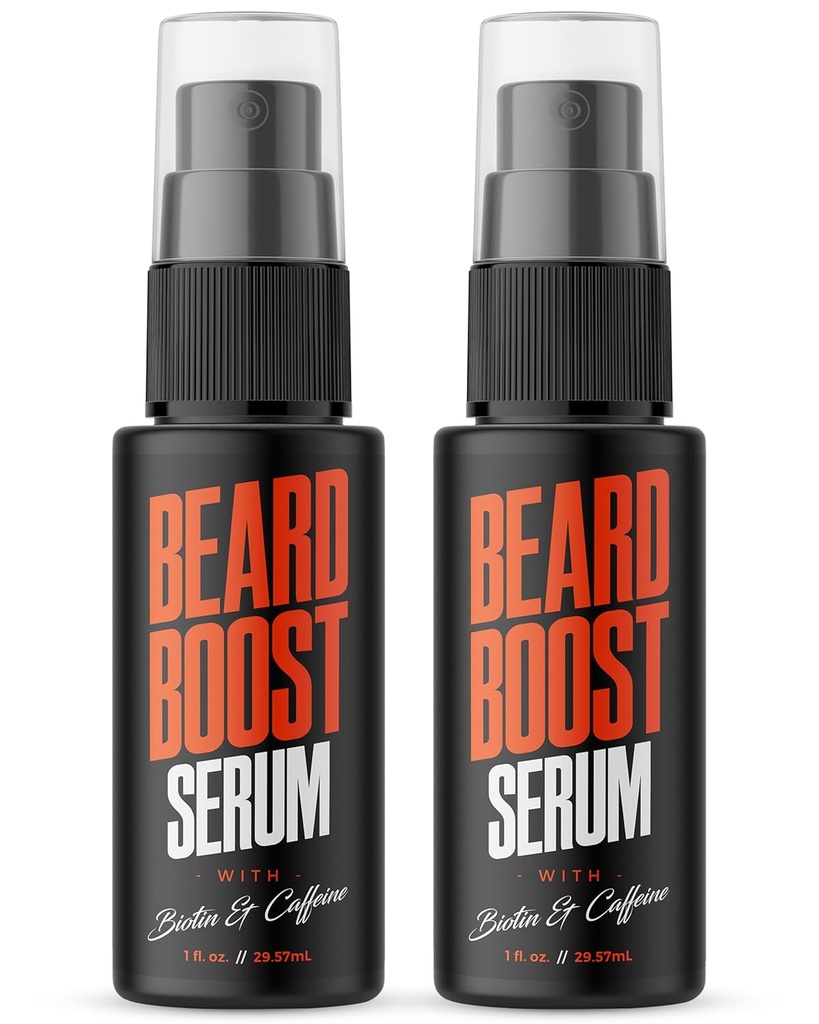 Wild Willies Beard Growth Serum (2-Pack) - Naturlig Beard Care med Biotin & Koffein for sunnere, tykkere og Fullere-Looking Mustache - Daglig Grooming Rutine nourishes & Hydrates Mens ansiktshår