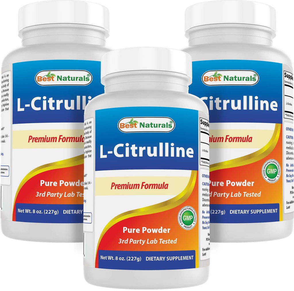 Best Naturals L-Citrullin pulver 8 OZ (8 OZ (pakke med 3))