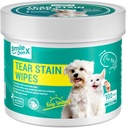 Hunde Eye Tørker, Gentle Eye Tørker for hunder og katter, Pet Eye Cleaner Vaske fjerner utslipp, Krast, Debris, og Gunk (100, Unscent)