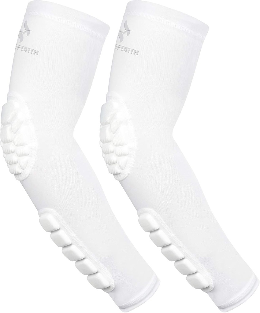 2PCS polstret elbow underarm ermer komprimeringsarm beskyttende støtte