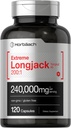 Horbäach - Longjack Tongkat Ali | 240 000 mg (200:1 Potent Extract) | 120 Kapsler | Ekstrem mannlig ytelse Supplement | Superkonsentrert Herbal ekstrakt formel | Ikke-GMO & Glutenfri piller