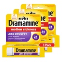 Dramamine hele dagen Mindre Drowsy, Motion Sykefall, 8 greve, 3 pakke