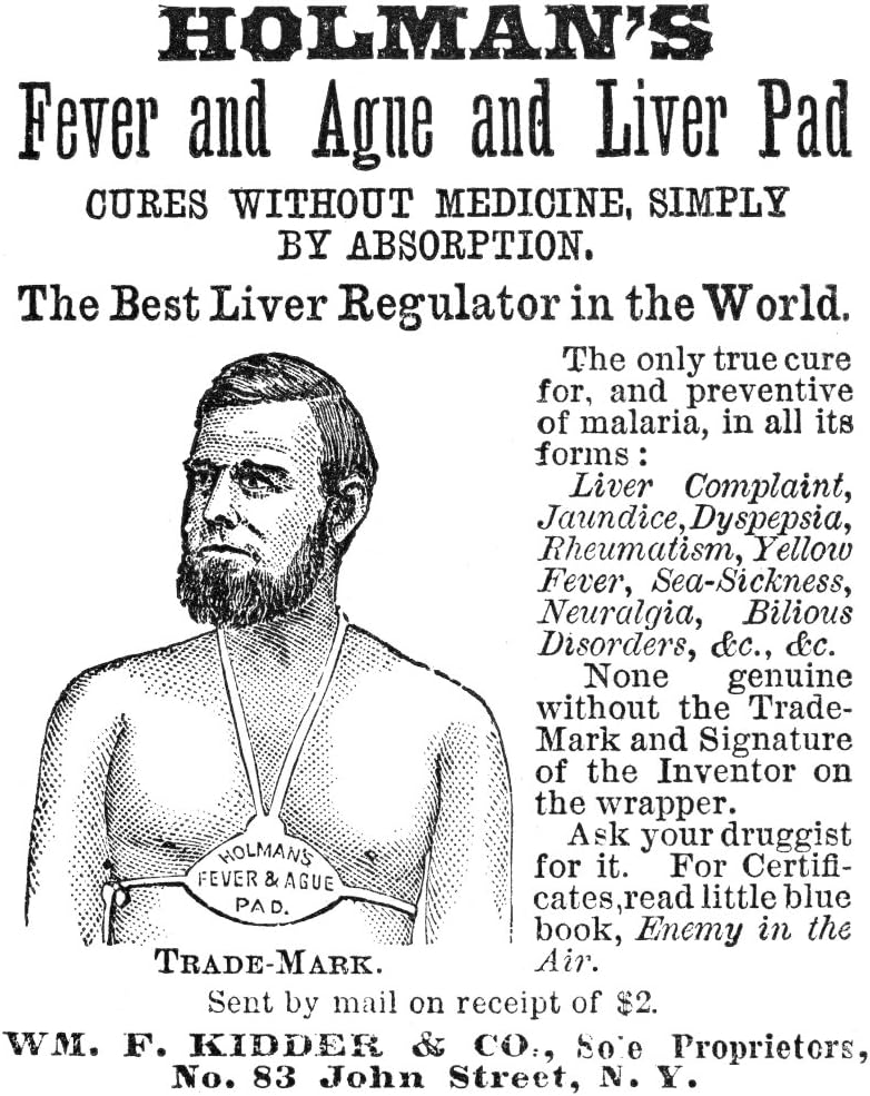 Liver Pad Advertisement Namerican Patent Medicine Advertisement 1876 For HolmanS Fever og Ague Liver Pad Poster Print av (18 x 24)