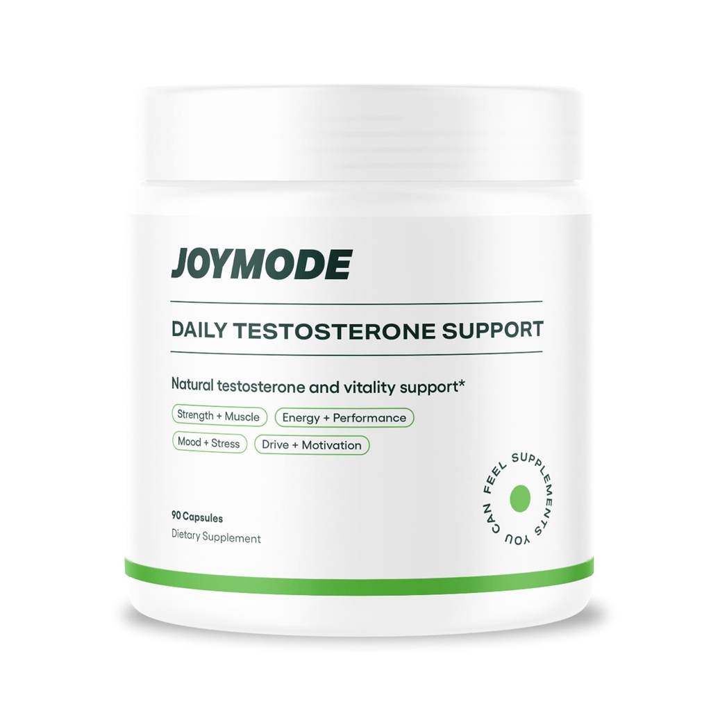 JOYMODE Testosteron Support Complex (90ct) -Naturlig kosttilskudd for menn w/Ashwagandha, DIM, Magnesium, Sink & Bor