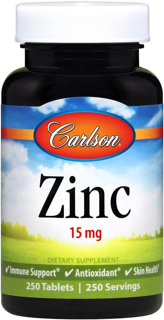 Carlson Labs Sink, 15 mg, 250 tabletter