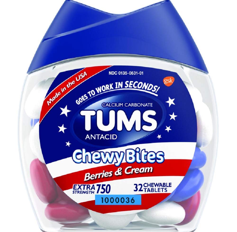 TUMS Chewy Bites Berries & Cream - 32 Grev