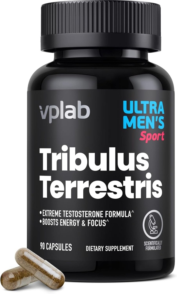 VPLab Ultra Mens Tribulus Terrestris - Daglig Multivitamin Supplement for menn med tribulus terrestris ekstrakt og sink - støtter nivåer og immunsystem, 90 kapsler