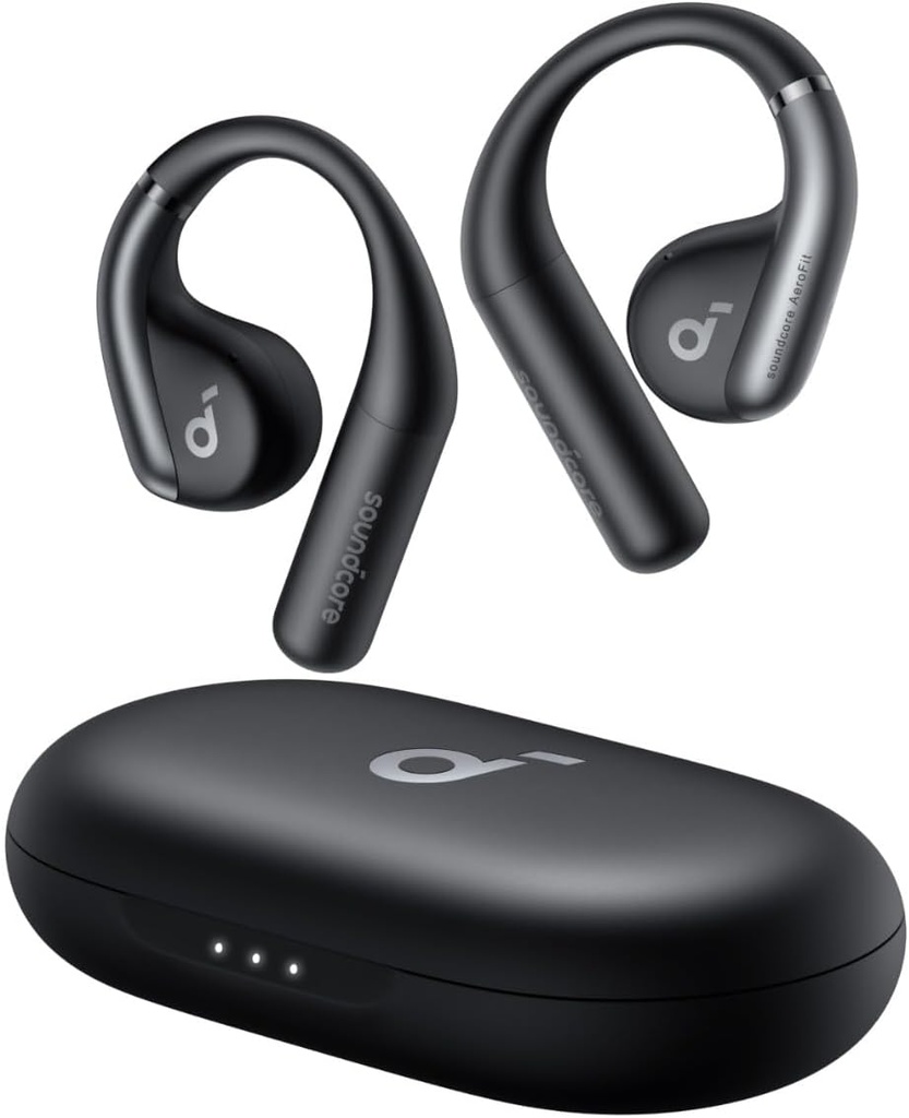 Soundcore av Anker, AeroFit åpen øretelefoner, Ultra komfort, Snug Fit, Ergonomisk ørekrok, Balansert lyd, IPX7 Vanntett, 42H leketid, Små ørevennlig, App Control,Ranne samtaler,Wireless Earbuds