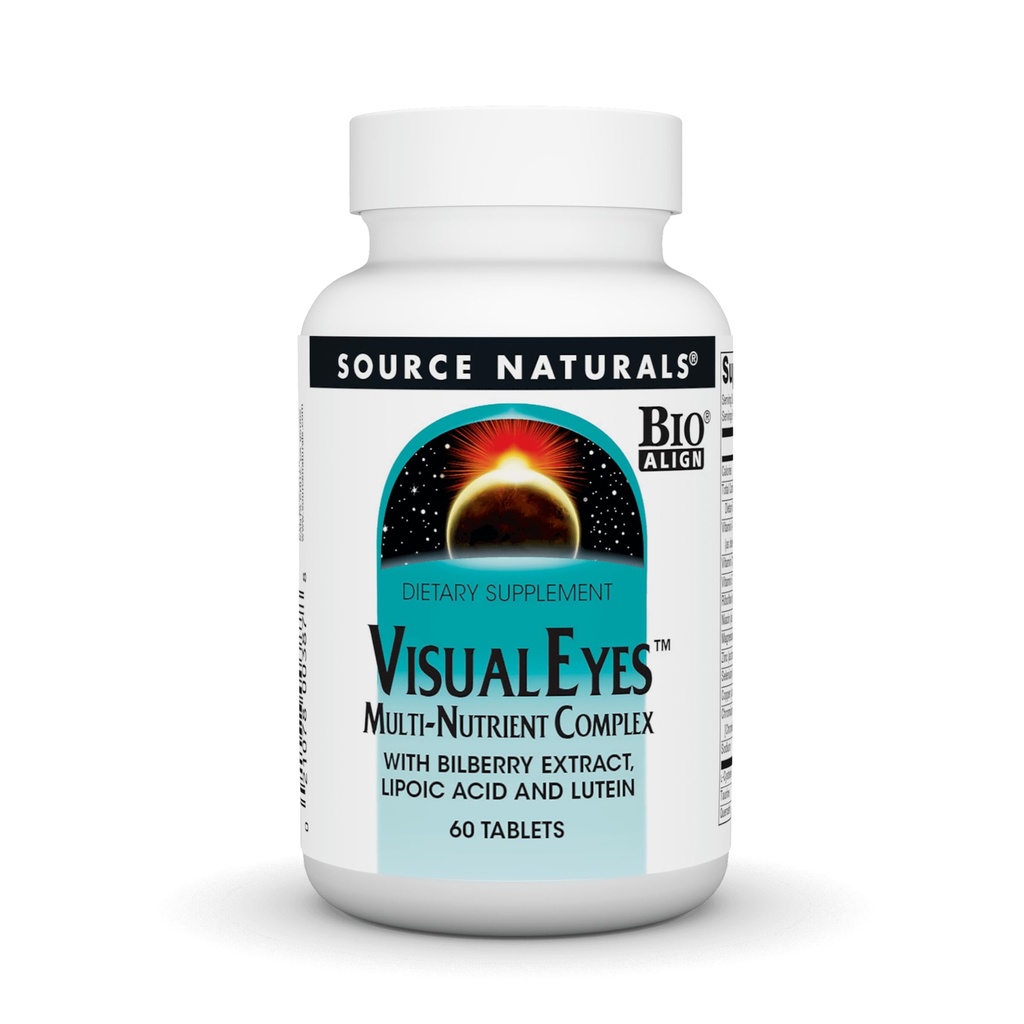 Kilde Naturals Visual Eyes Diett Supplement - Multi-Nutrient Kompleks med Bilbær Ekstrakt, Lipoic Acid og Lutein - 60 tabletter