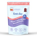 Forrige dag kvinner natttid tilbakestille beroligende Magnesium Gummies - søvnhjelp støtter fredfull hvile, balansert humør og energi - Supplement med magnesium Citrat, L-theanin og ingen Melatonin - 30-dagers forsyning