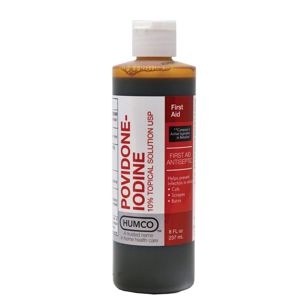 Humco 232516001 Povidon jodin 10% Topical Solution, 16 oz.
