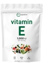 Mikroingredienser Vitamin E 1000IU, 240 Softgels | ren vitamin E oljepiller | Antioksidant kosttilskudd for hud, ansikt, hjerte, og immunhelse | Ikke-GMO, Glutenfri