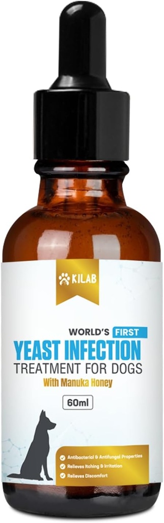 Kilab Naturlig Yeast Infeksjonsbehandling for hunder. Støtter sunn kløe relief, betent lindring, Allergi Relief & mer.
