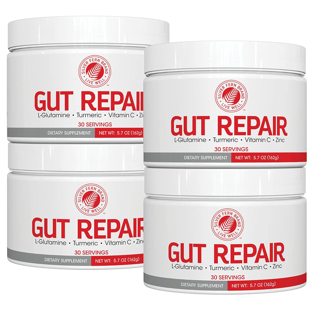 Sølv Fern Gut Reparasjon - Digestiv Helse Supplement pulver L-Glutamin, Curcumin, Sink, Askorbinsyre blanding
