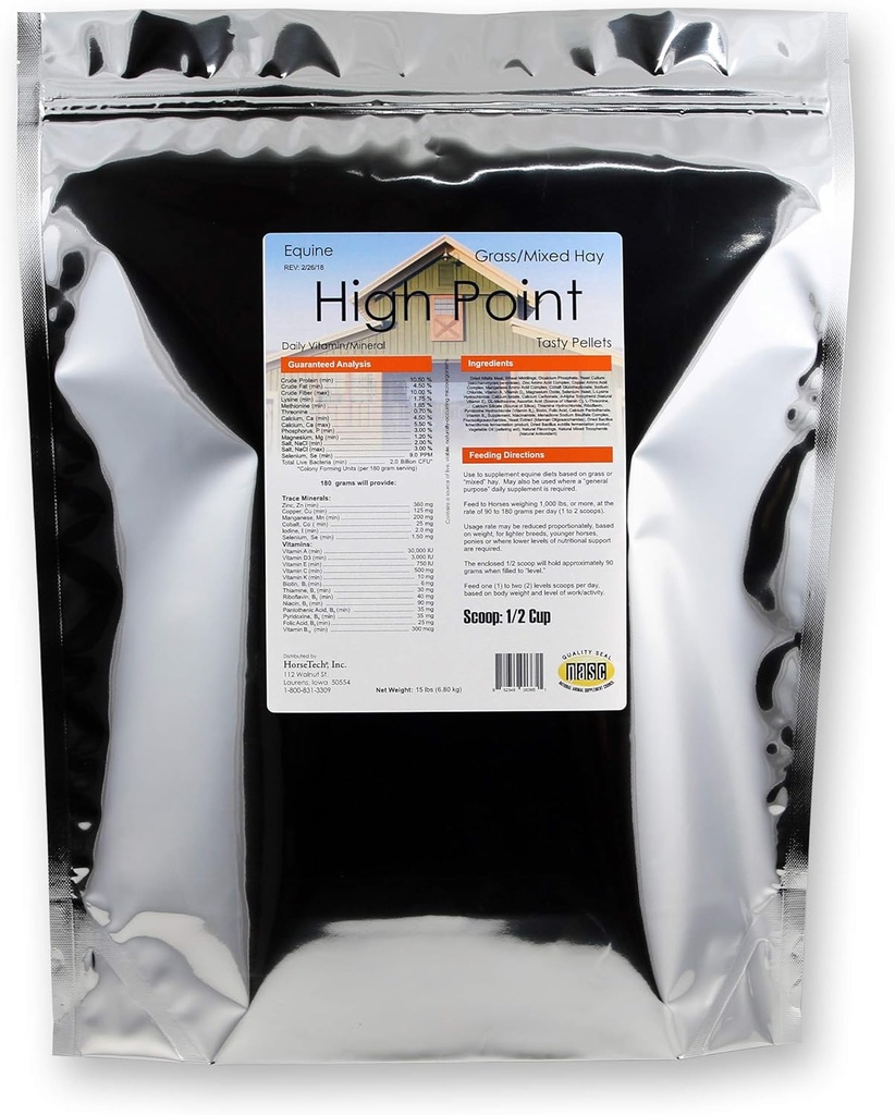 HorseTech High Point Pellets daglig vitamin Mineral (15 lbs.)